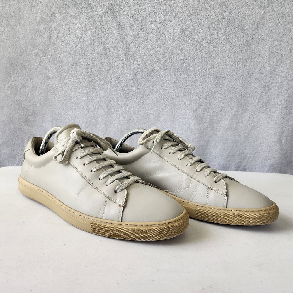 Oliver Cabell Cream Leather Sneakers